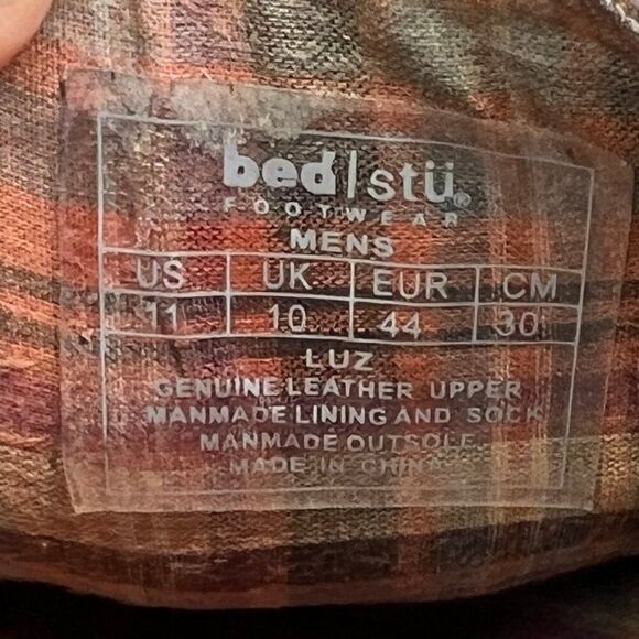 Bed Stu Men's Size 11 Luz Rustic Brown Leather Oxfords - Picture 13 of 13